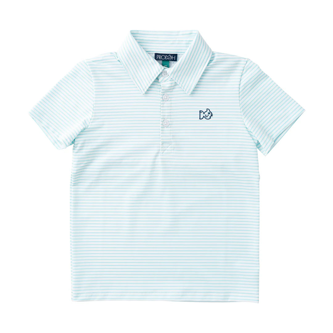 Short Sleeve Pro Performance Polo-Aruba Blue Stripe