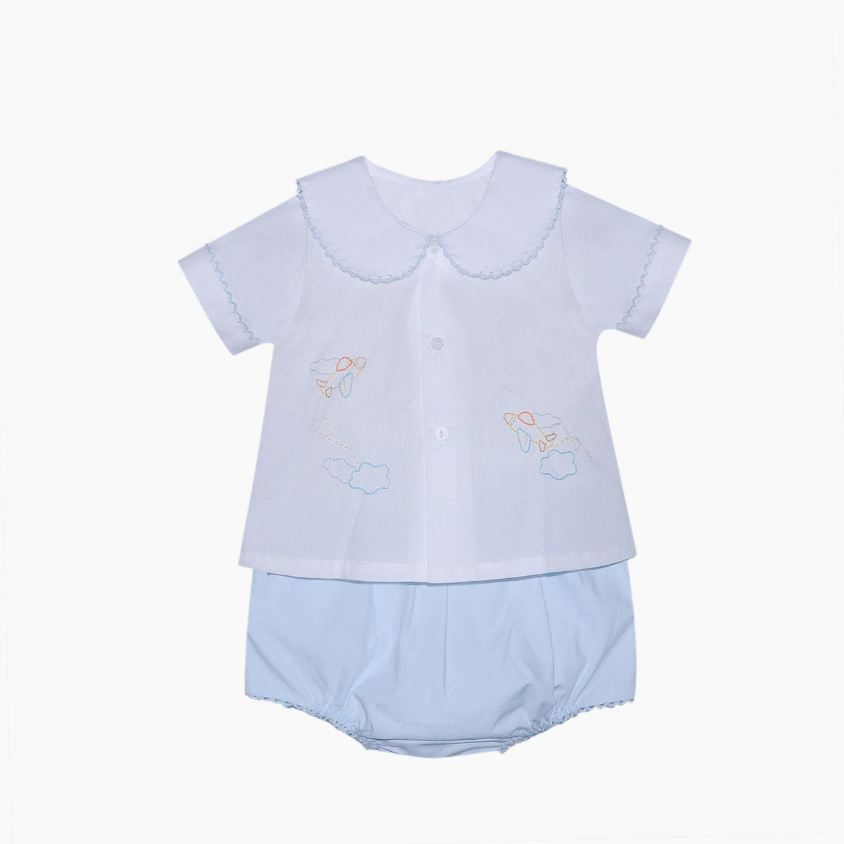 Avery Diaper Set- Blue Airplane