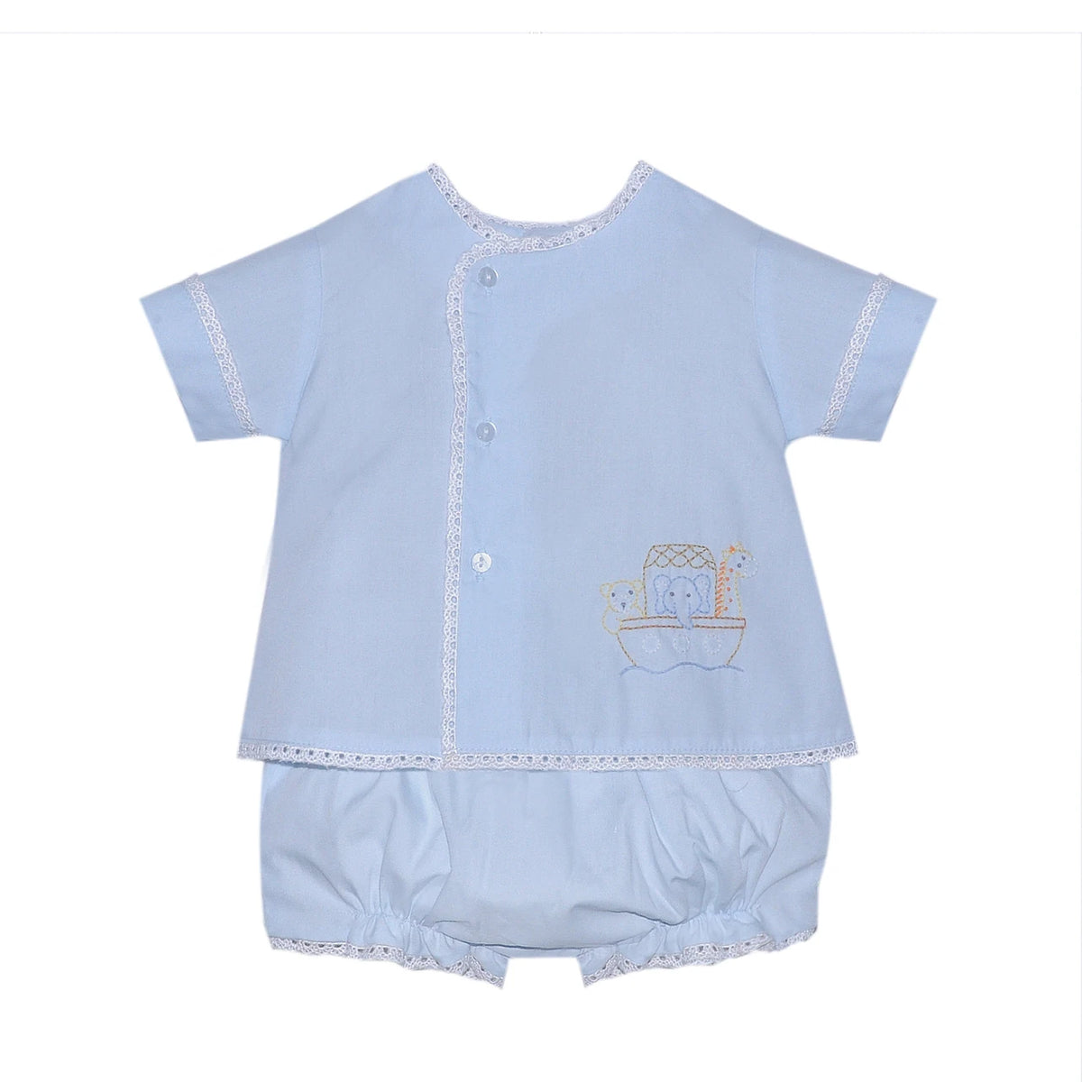 Blanch Diaper Set- Blue Noah's Ark