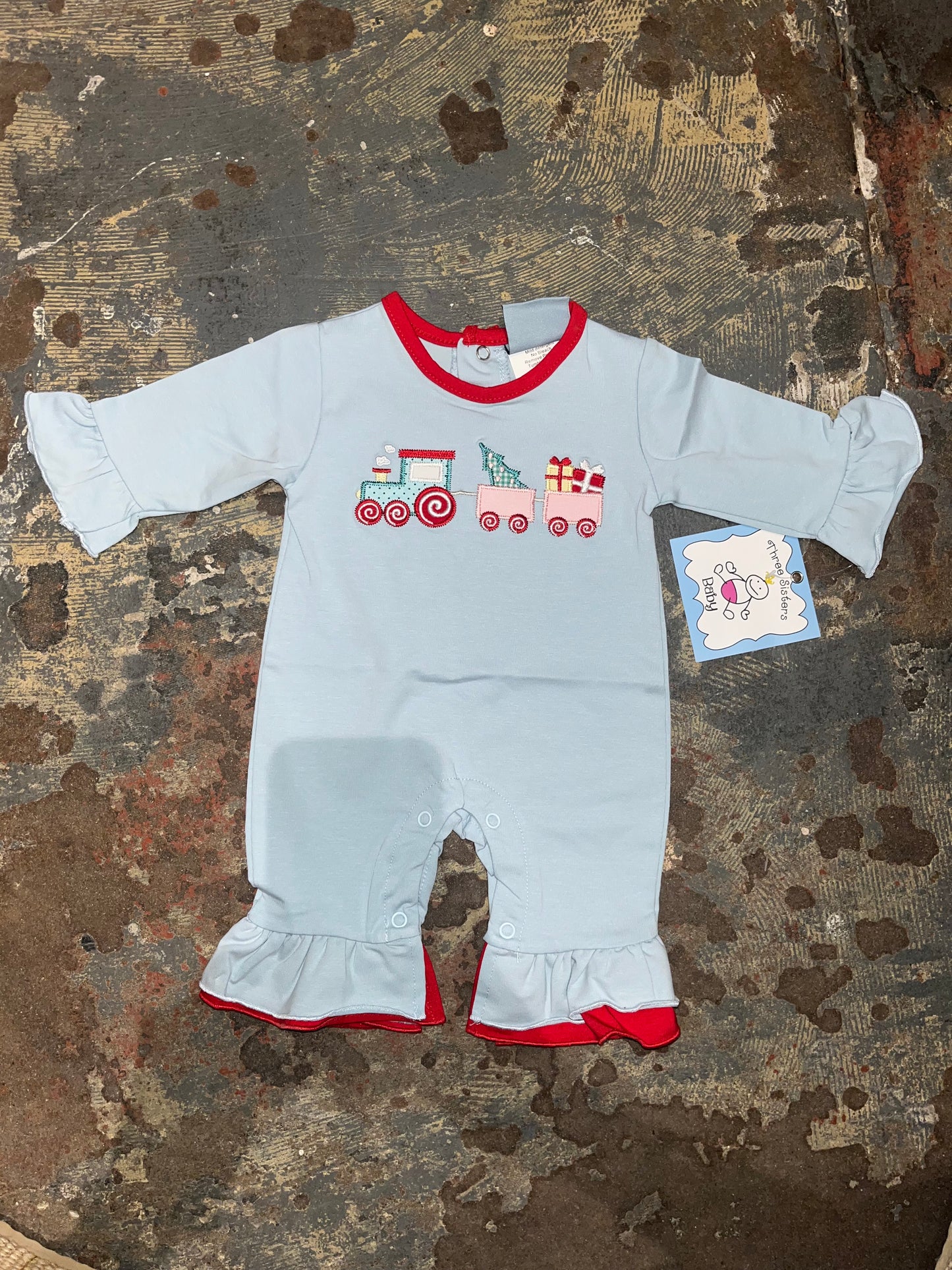 Christmas Train Girls Romper