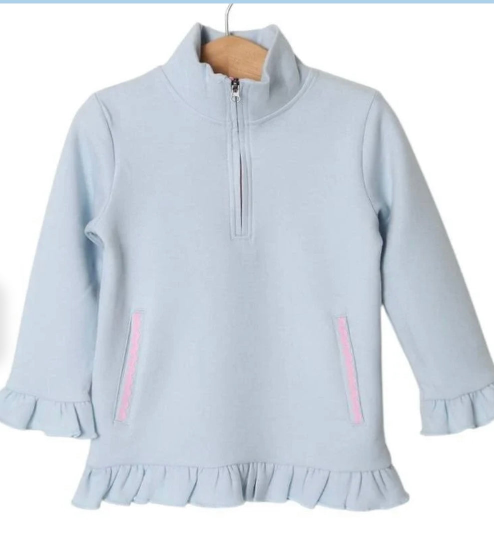 Norah Zip Pullover- Blue