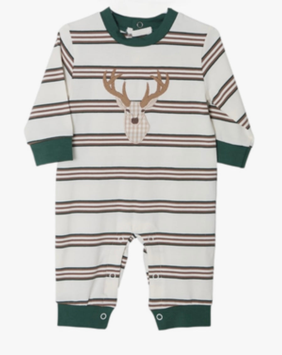 Deer Applique Boys Romper