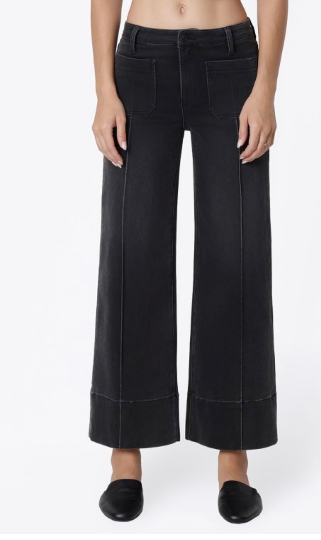 HR Front Pintuck Crop Wide