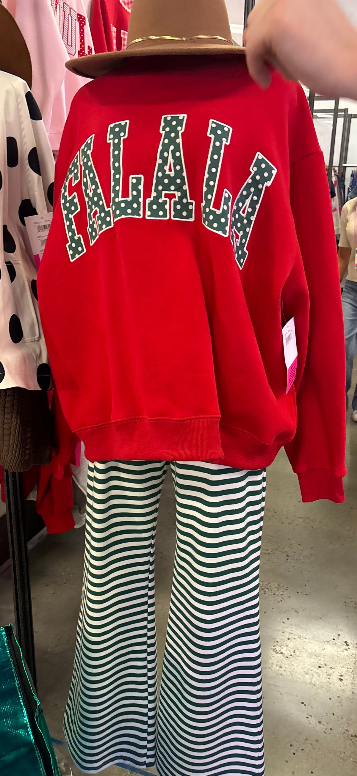 FALALA Polka Dot Mockneck Sweatshirt