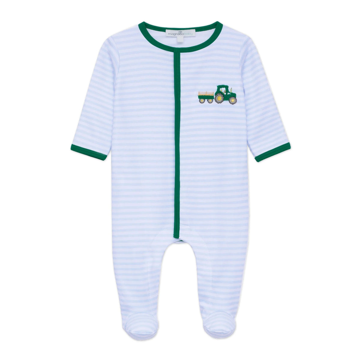 Little Farmer Applique Zip Footie