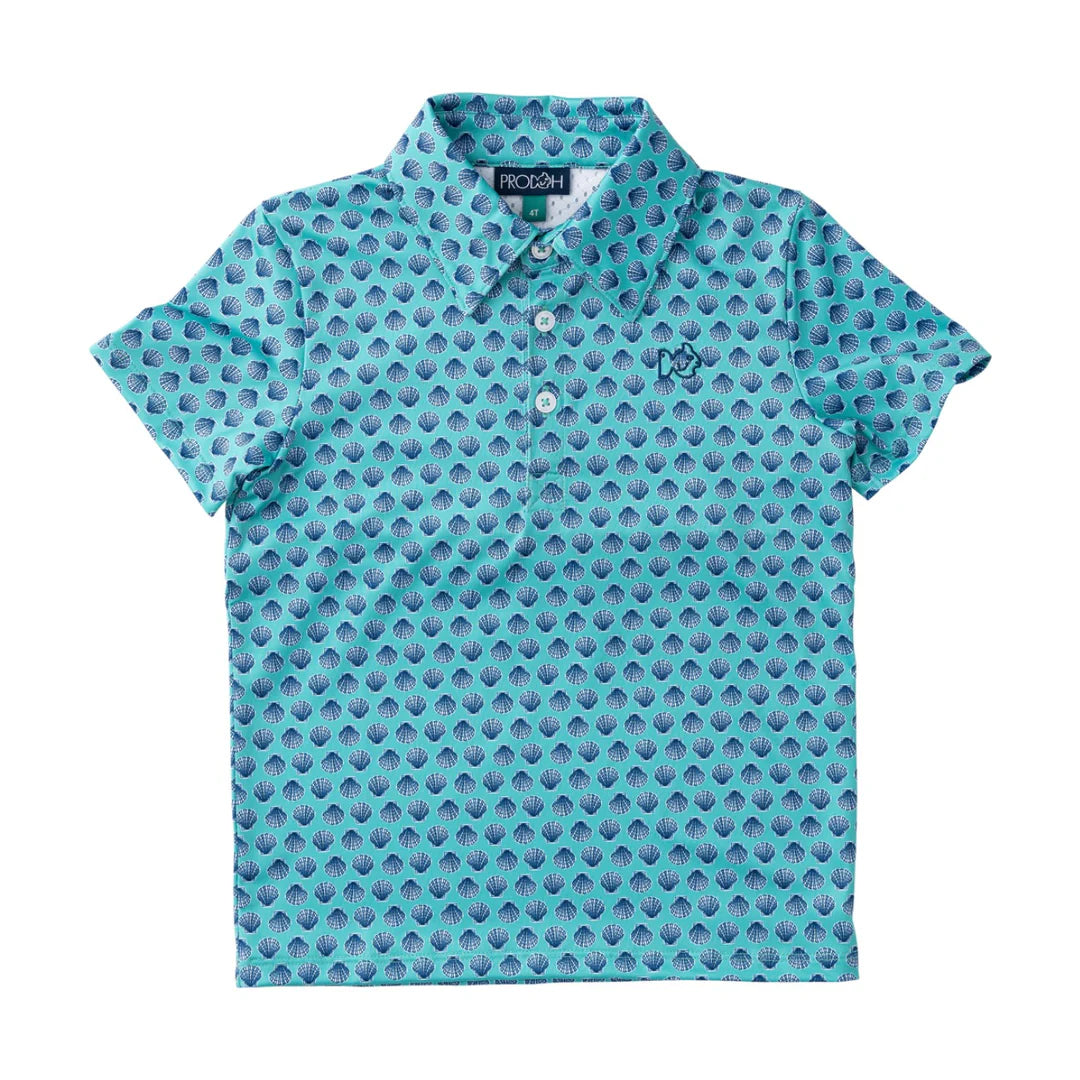 Short Sleeve Pro Performance Polo-Marine Green Shell Print