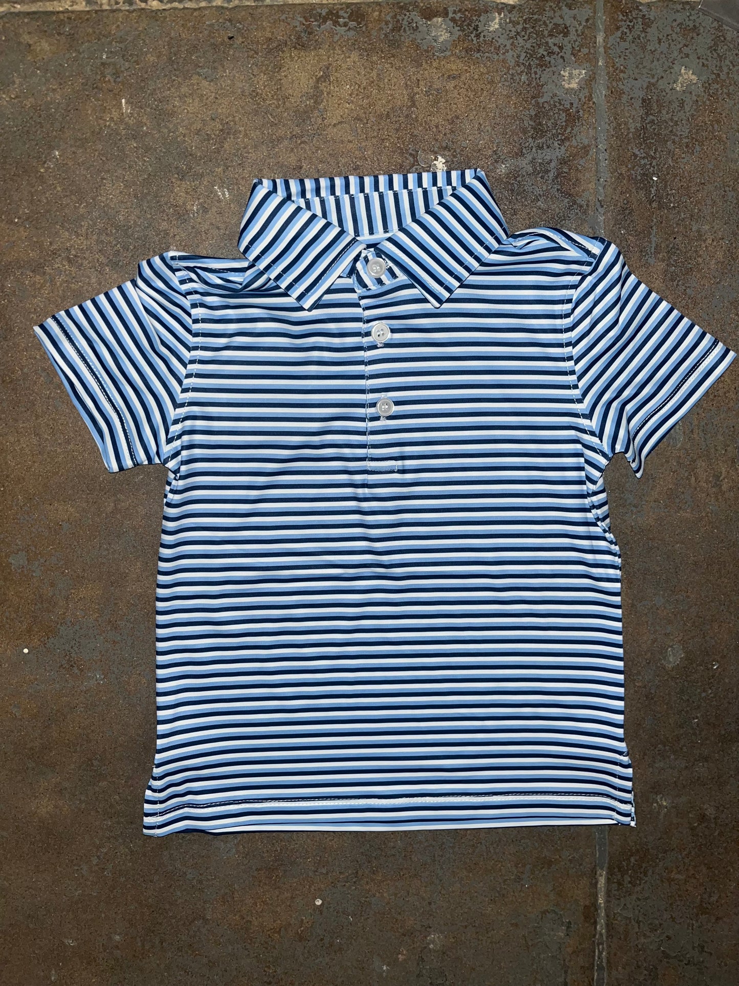 Light Blue/White/Navy Polo