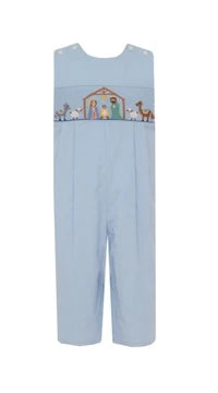 Nativity Boy's Lt Blue Corduroy Jon Jon