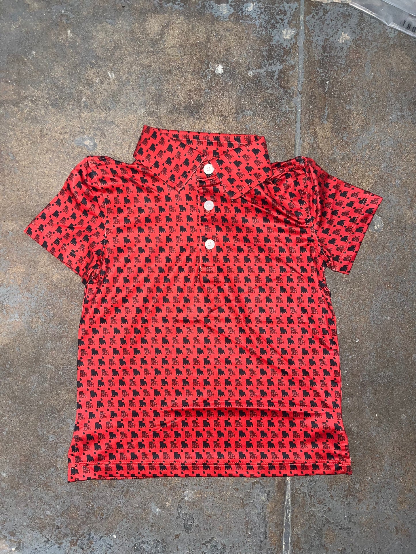 Bulldog GA Outline Polo