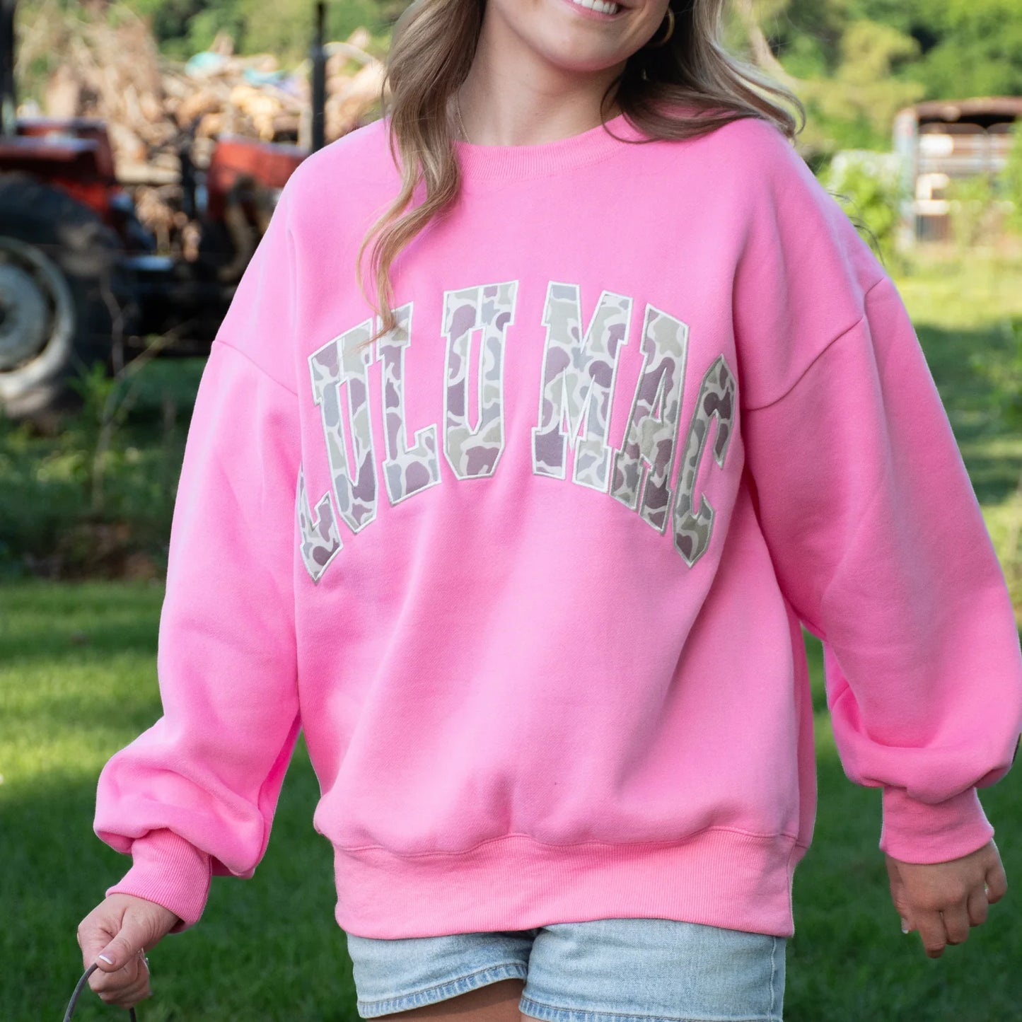 Youth Camo Bubble Gum Sweatshirt