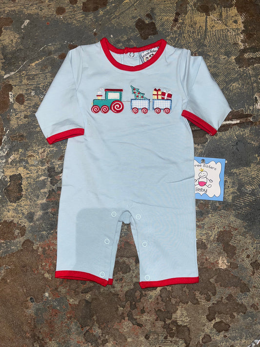 Christmas Train Boys Romper