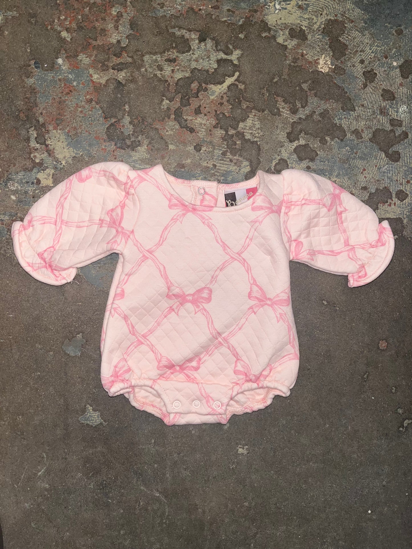 Dainty Bows Quilted LS Bubble