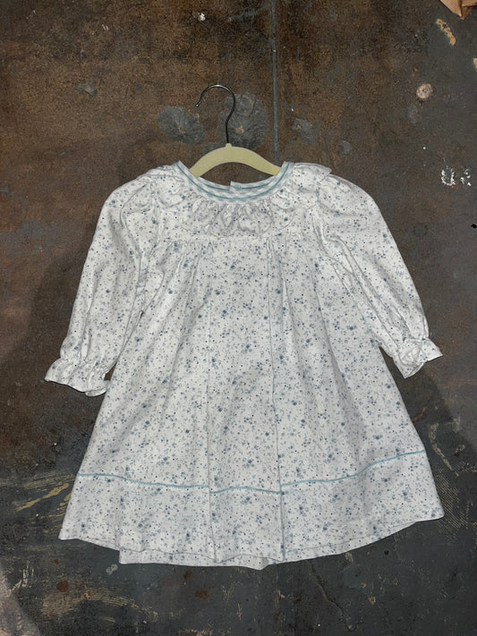 Floral Flurries Dress- Blue