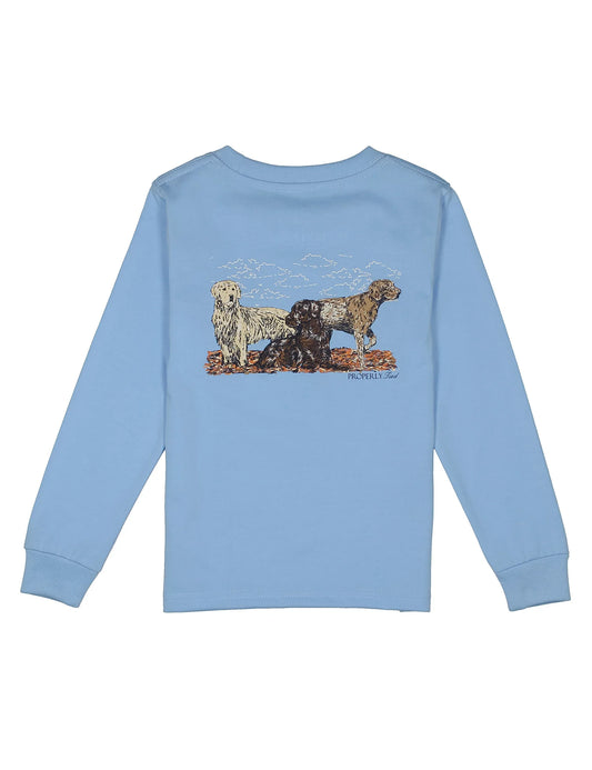 Boys Hunting Dogs LS Light Blue