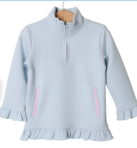 Norah Zip Pullover- Blue