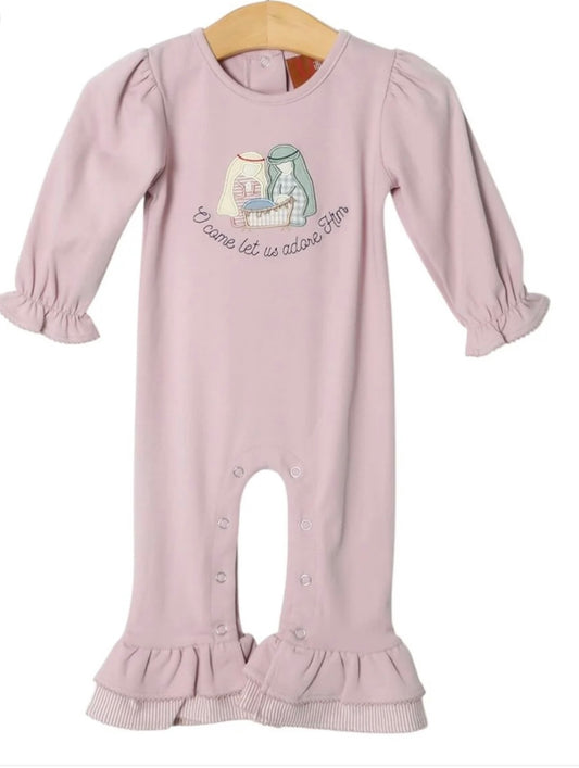 Nativity Applique Girls Romper