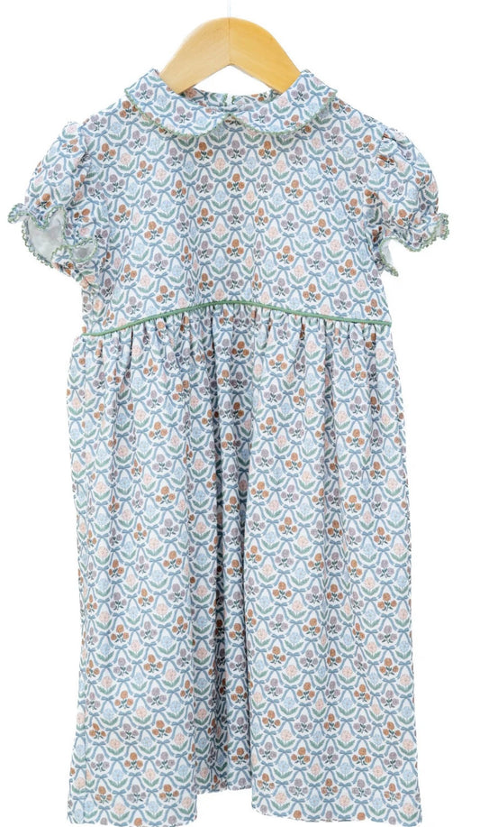 Green Retro Bows Libby Dress