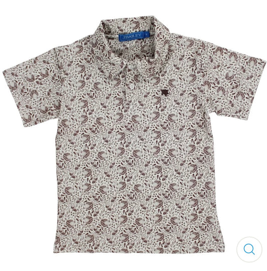Turkey Print Performance Polo