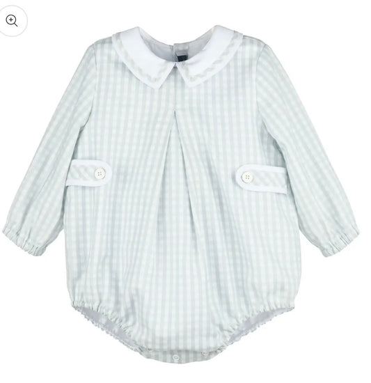Frosty Check Boy Bubble- Blue