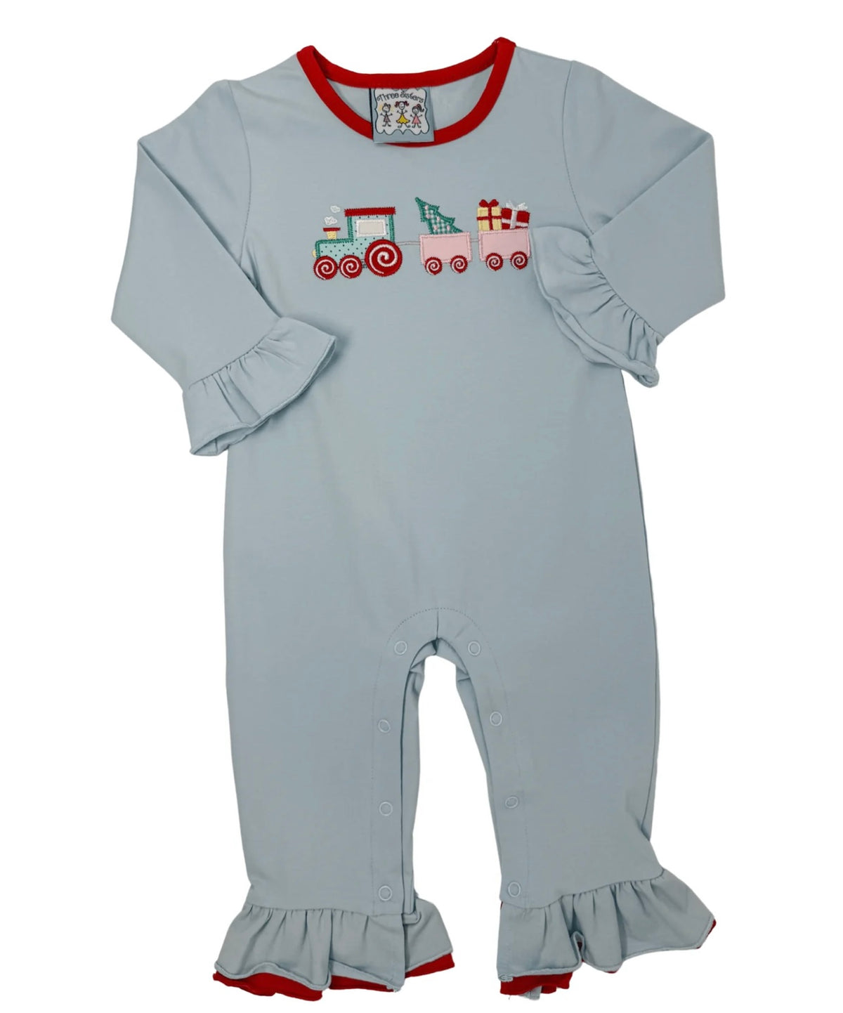 Christmas Train Girls Romper
