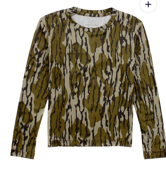 Boys Ravine Tee LS Mossy Oak Original Bottomland