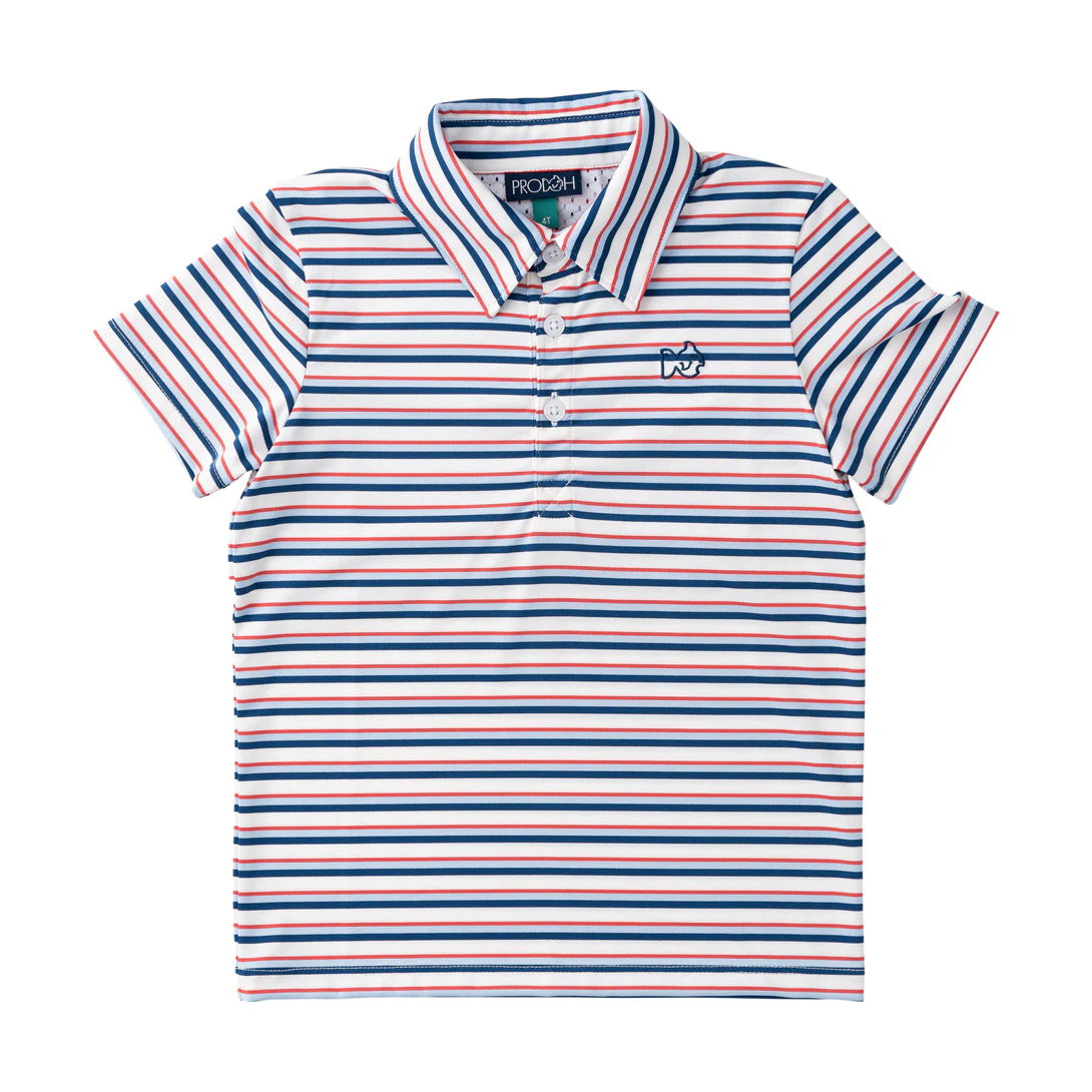 Short Sleeve Pro Performance Polo-Independence Day Stripe