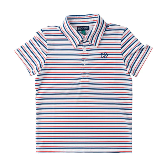 Short Sleeve Pro Performance Polo-Independence Day Stripe