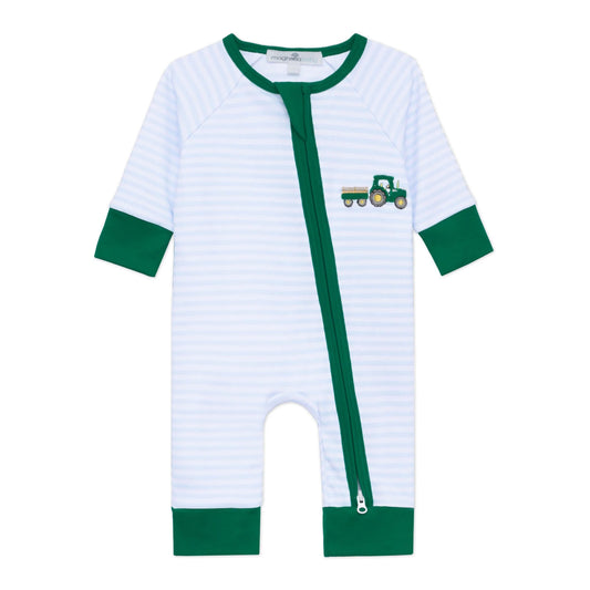 Little Farmer Applique Zip Playsuit