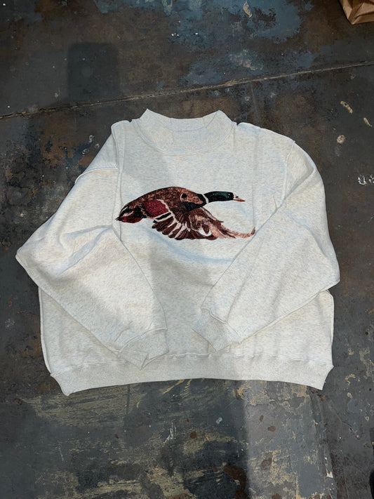 Mallard Wildlife Mock Neck Sweatshirt