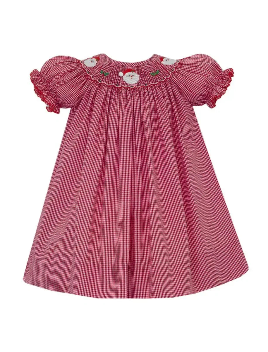 Santa's Face Red Gingham Bishop