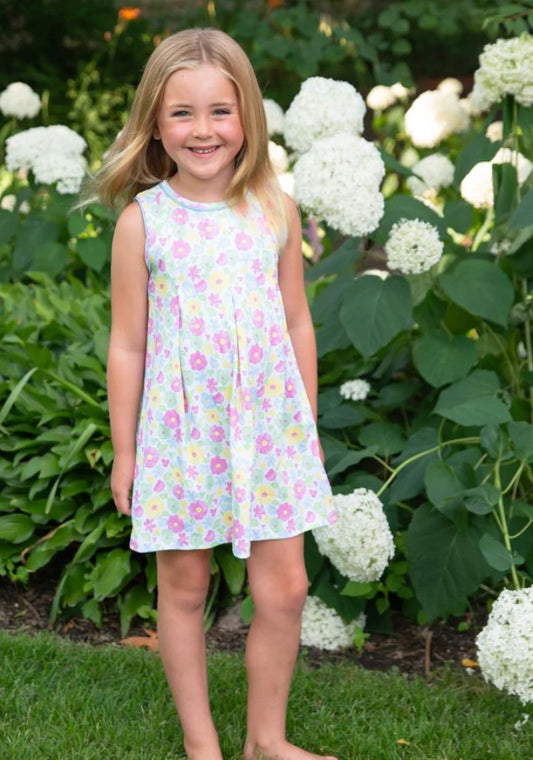 Penny Pleat Dress, Blossom and Blooms
