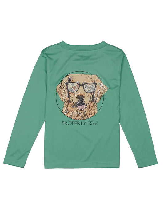 Boys Performance Tee LS Camo Companion Ivy