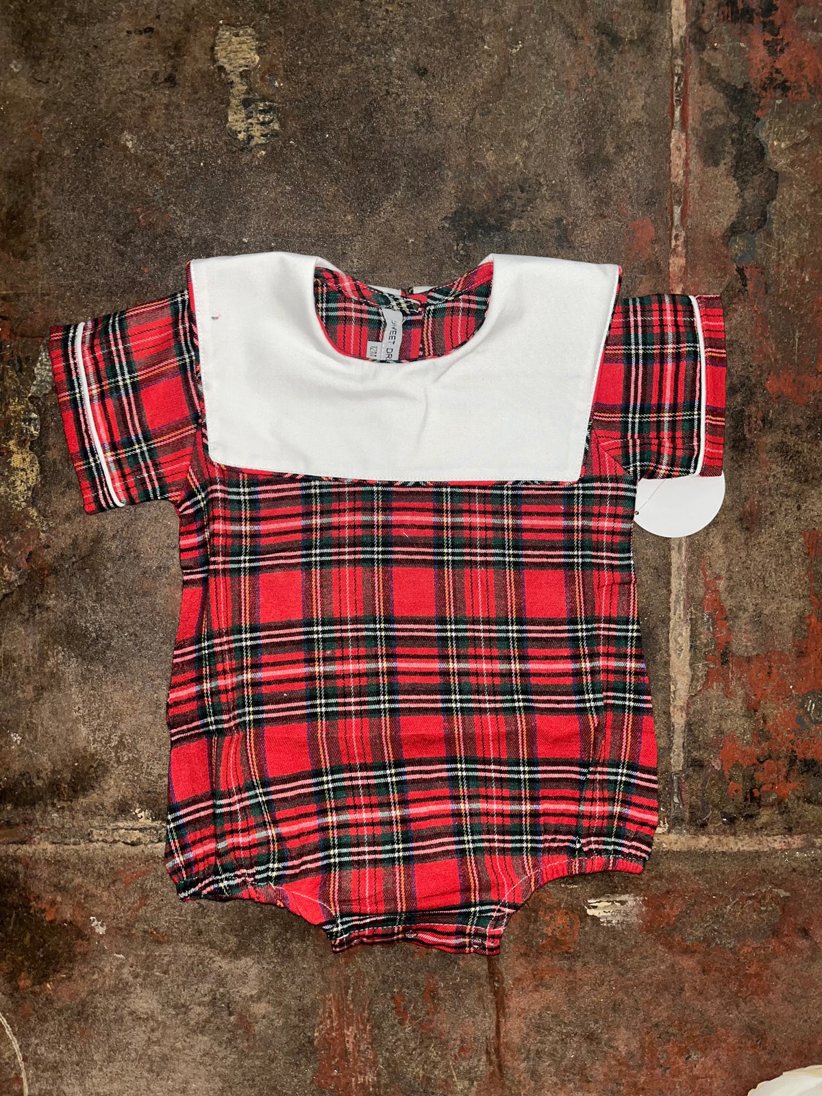 Tartan Plaid Bib Collar Bubble