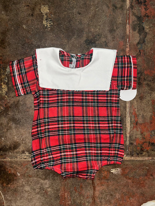 Tartan Plaid Bib Collar Bubble