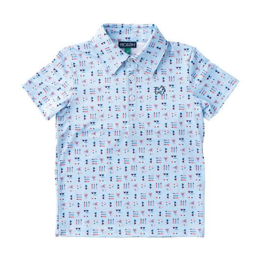 Short Sleeve Pro Performance Polo-Windsurfer Fourth Print