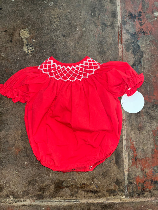 Catherine Red Bubble w/ White Pearl
