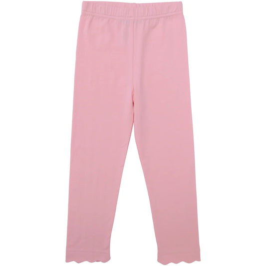Scalloped Leggings- Light Pink