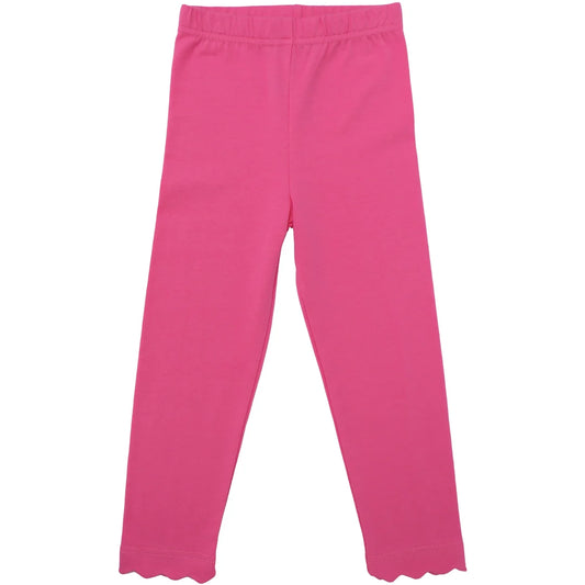 Scalloped Leggings- Pink