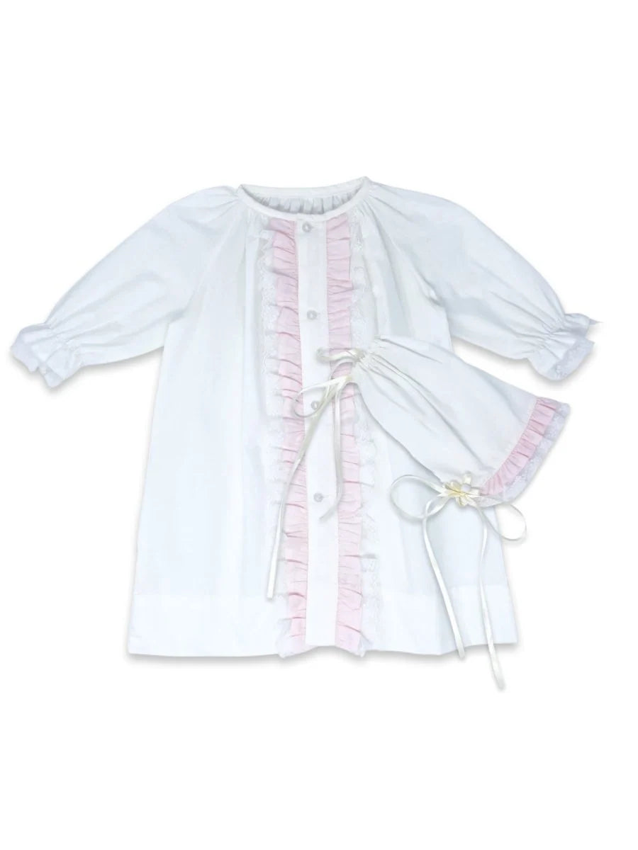 Timeless Daygown Set- Blessings White, Pink