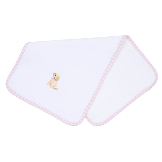Sweet Golden Burp Cloth- Pink