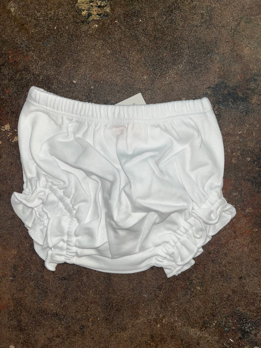 Interlock Diaper Cover- Plain White