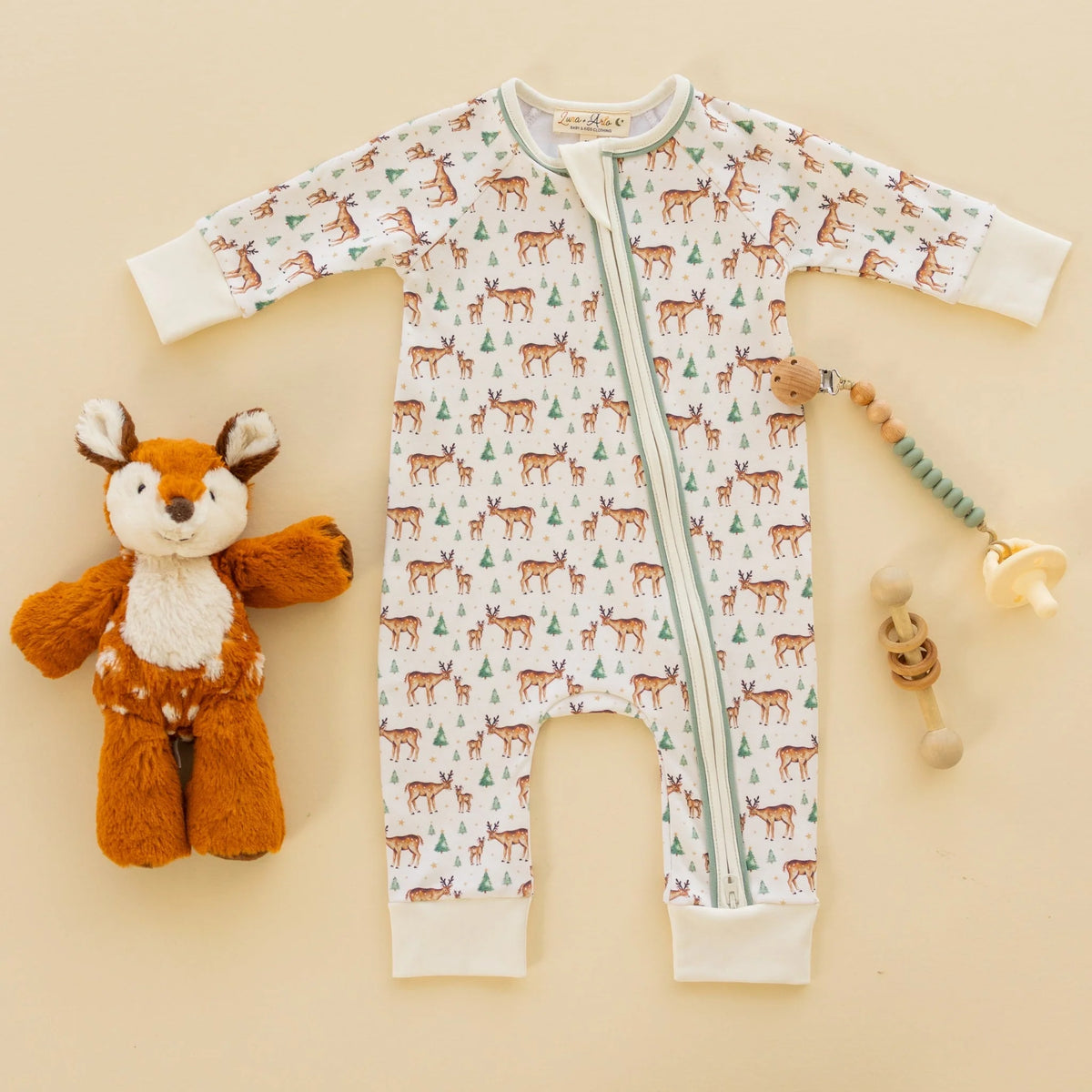 Woodland Buck Zip Playsuit